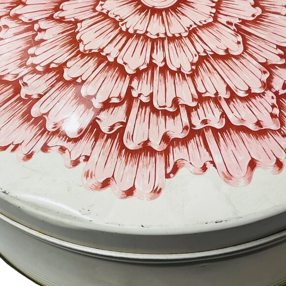 Quinlan’s Tin Vintage Romance Of The Pretzel 12” Tin Container W Floral Design - Picture 6 of 15